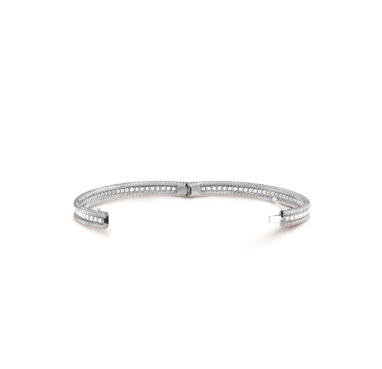 Perlée diamonds bracelet with single row of diamonds, medium model